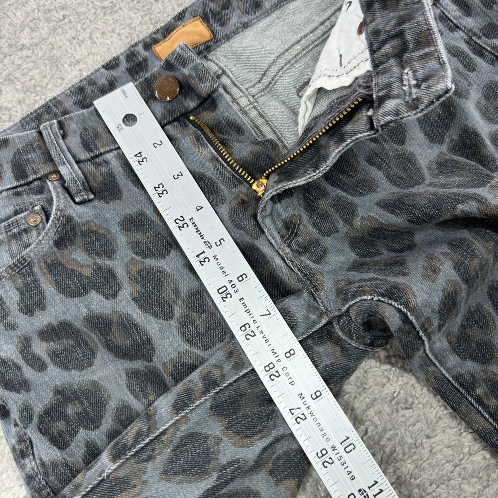 Mother The Looker Skinny Jeans 28* Paw Grey Leopard Animal Print 30x31 1001P-128 - Picture 8 of 12